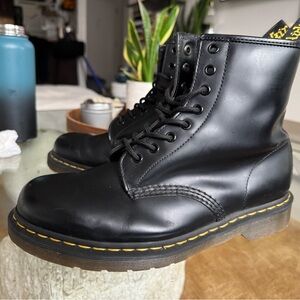 1460 Smooth Leather Lace Up Boots Black Sz 10